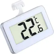 SEWOART 2Pcs Digital Thermometer with Magnetic Hook for Indoor and Outdoor Use for Refrigerator and Freezer Measurement White