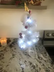 Unicorn Tree Holiday Time White Clear Lights Pre Lit 3 Pink Sparkly Bulbs NEW