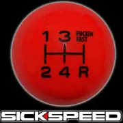RED/BLACK FING FAST SHIFT KNOB FOR 5 RDR SPEED SHORT THROW SHIFTER 12X1.25 K03 (for: Subaru)