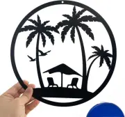 Yuzhuo Metal Palm Tree Wall Decor Tropical Art for Indoor Outdoor...
