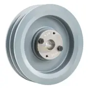 Cast Iron 6.75" Dual Groove Pulley Belt B Section 5L with 7/8" Sheave Bushing