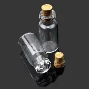 20pcs 2ml Small Glass Bottles Tiny Empty Clear Vials with Cork Transparent
