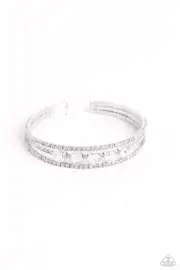 PAPARAZZI Lucid Layers White Bracelet NWT