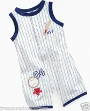 First Impressions MVP Baseball All Star Romper Sunsuit ~ New With Tags