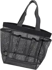 Mesh Shower Bag - Quick Dry Shower With Pockets | Mesh Shower Basket, Bathroom Cart For Bedroom, Hollow Beach Bag With 8 Pockets, Portable Bathroom Organizer For Dormi