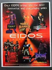 Final Fantasy FF VII 7 Omikron Tomb Raider Gold Eidos Promo Ad Art Print Poster