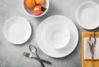 Corelle Winter Frost White Vitrelle, 24 Piece, Dinnerware Set Triple Layer Glass