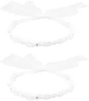 ORFOFE 2pcs Headbands Unique Hairbands for Newborns Comfortable Elastic Hair Bands Shower present Photography Prop