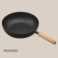 在飛比找誠品線上優惠-Modori玄黑平底鍋組/ 炒鍋/ 28cm