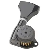 NEW Hipshot Grip-Lock LOCKING TUNERS 6 In Line Guitar Parts Black 6K1GL0B