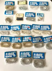 Lee Ward Franks Jewelry Strand String Gold Silver Pearl Bead Vtg Craft Lot 3-6mm
