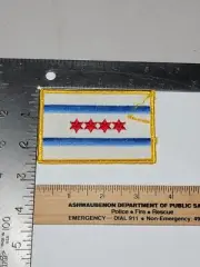 GGb5 Police patch Illinois Chicago City Flag Patch