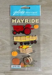 Jolee's Hayride Fun Pumpkin Patch Fall Autumn 3D Scrapbooking Stickers