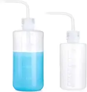 Plastic Squeeze Bottle - 2Pcs Safety Wash Bottle 500Ml&250Ml Convenient Green So