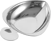 SECFOU Metal Sauce Plate Small Soy Sauce Dish Dipping Bowl Condiment Bowl for Kitchen Outdoor Camping