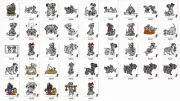 Cartoon Set 3 Embroidery Designs - Over 4,400 In 10 Formats On CD or USB Drive