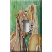 SnazzySwitch Horse Grooming Decorative Light Switch Plate Cover