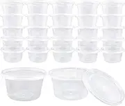 40 Pack 4oz Big Size Clear Slime Foam Ball Big Storage Containers with Lids