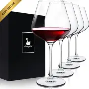 Red Wine Glass Set 4, Extra Large 23 Oz with Stopper & Pourer