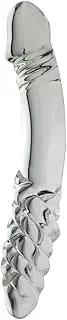 Spartacus Blown Glass Double Dildo Twist - Clear