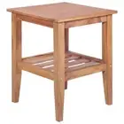 Solid Teak Wood Coffee Table Square 40cm Weather Resistant Side Table vidaXL