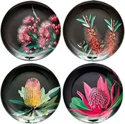 4pc Ashdene Native Grace 22cm Plate Set Melamine Dinner Tableware Dish Assorted