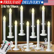 2/6/10/20Pcs LED Taper Candle Light Battery Operated Flameless Window Candles