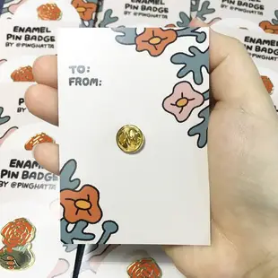 For You Flower Roses Hard Enamel Pin by Ping Hatta