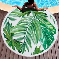 在飛比找momo購物網優惠-【SeasonsBikini】沙灘巾-綠葉(沙灘巾浴巾渡假海