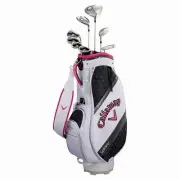 Callaway Ladies Club Set Solaire Package Set 8 Clubs with Caddy Bag Pink