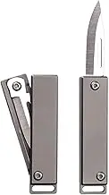TIKIDESIGN TKK1 Mini Titanim Pocket Knife, EDC Utility Knife with Key Ring, Lockable Folding Knife with D2 Steel Blade, Cool EDC Tool for Camping, Hiking and Outdoor