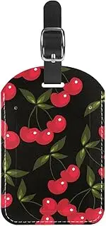 BUJOJUB Luggage Tags for Suitcases, 1 Pack Durable Bag Tags, Cherry Pattern Fruit