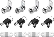 X AUTOHAUX 4 Set Cam Lock RV Storage Locks Keyed Alike 7/8" Cylinder
