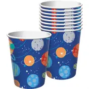 Blast Off Birthday Paper Cups (Pack of 8)