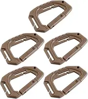 YARNOW 10pcs High Strength D Ring Carabiner Snap Clip Hooks for Outdoor Camping Hiking and Climbing Lightweight Durable Random Colors Random Color