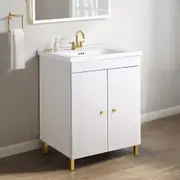 Simplus Bathroom Vanity Unit with Sink Freestanding Storage Cabinet with Ceramic Basin