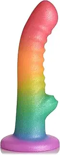 SIMPLY SWEET 6.5" RIBBED RAINBOW DILDO