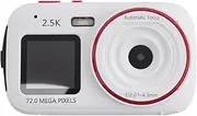 Anlayliay Digital Camera 16x Zoom Dual Screen 72MP HD Camera with MP3 Player Function Auto Focus Camera for Kids White