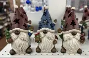 Mr Christmas Set Of 3 Polyresin LED Light up Gnome Elf BNIB COLOR CHANGING