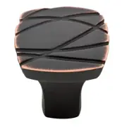 (5 Pack) 1-1/4 inch Myrcella Ayanna Knob Bronze with Copper Highlights