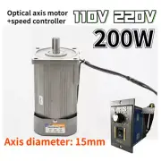 220V 110V 200W Optical Axis Deceleration Geared AC Motor With Speed Controller