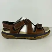 VTG Y2K Dr Martens brown leather strap sandals casual boho mens 12