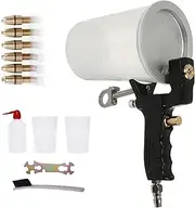 Hand-held Gel Coat Sprayer, Air Gelcoat Dump Spray Gun Kit with 6 Models Nozzles and 3 Cups, High Atomisation Air Spray Gun Painting Tool Kit for Resins, Parting Films, Plasters