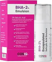 Cos-IQ® BHA-2% Encapsulated Salicylic Acid Emulsion 30ml for Sensitive Skin | Face Exfoliator for Blackheads, Whiteheads, Acne & Open Pores | Reduces Breakouts