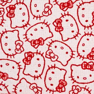小禮堂 Hello Kitty 抗菌浴巾 45x110cm (紅滿版款)