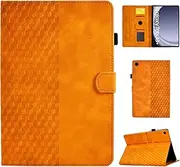[AsWant] Case Samsung Galaxy Tab A9+ 2023 Cover with Support/Wallet Function Cover for Galaxy Tab A9 Plus SM-X210/SM-X215/SM-X216B (Orange)