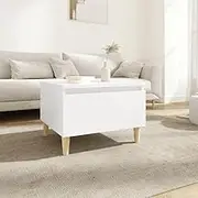 Side Table White 50x46x35 cm Engineered Wood Home Accent