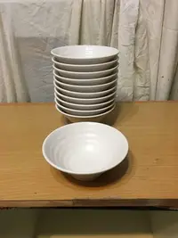 在飛比找Yahoo!奇摩拍賣優惠-658二手 全新 双和 美耐皿 餐碗湯碗 白色