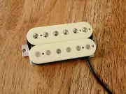 NECK HUMBUCKER PICKUP IVORY ALNICO 8 MAGNETS NICKEL SILVER BASEPLATE 4 WIRES