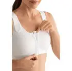Amoena NIB 0778 Sarah Front Fasten Soft Compression Bra White Post Surgery 38 B